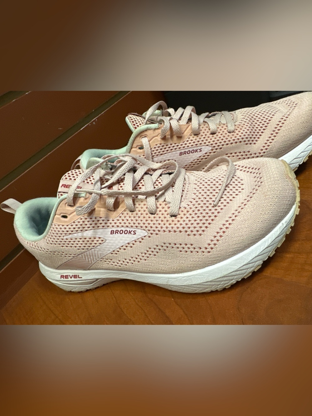 Brooks Revel Women’s Pink Mint Running Walking Sneakers - Picture 5 of 7